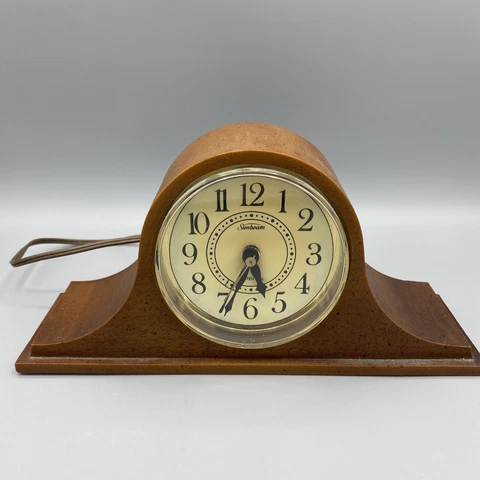 Vintage Sunbeam Electric Lighted Dial Mantle Clock - Tested Cover