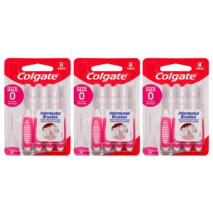 24pc Colgate Interdental Brush Floss Size 0 Teeth Cleaning Toothbrush Oral Care - Picture 1 of 4