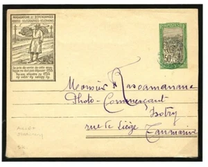 France Cols MADAGASCAR Advert ILLUSTRATED Stationery Card RURAL POSTMAN F469a - Picture 1 of 7