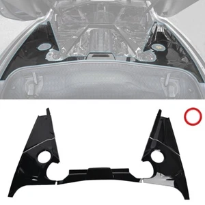 Gloss Black Flash Engine Bay Trim Panel Cover Guard for Corvette C8 Coupe 2020+ - Picture 1 of 12