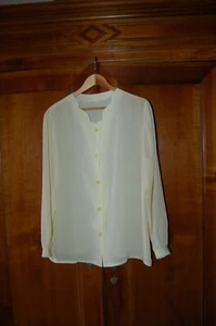 Camicetta donna, Giallo canarino, 100% seta, tg L, usata - Foto 1 di 9