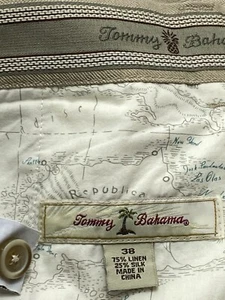 Tommy Bahama Sz 38 Beige Silk Blend Casual Bermuda Shorts - Picture 1 of 7