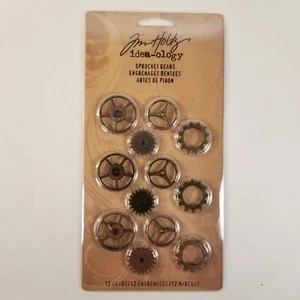 NEW Tim Holtz Idea-ology Metal Sprocket Gears Scrapbooking Journaling Crafting - Picture 1 of 2
