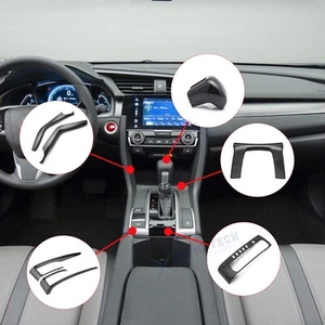 Carbon Fiber ABS Gear Shift Box Upper Panel Head Cover For Honda Civic 2016-2021 - Picture 1 of 10
