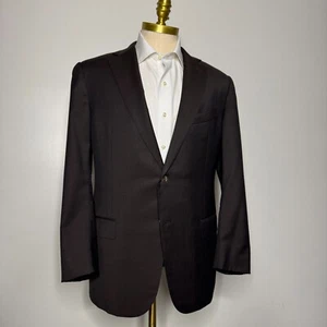 Ermenegildo Zegna Men's 54 (42R) Brown Solid Suit Blazer 2-Button Su Misura - Picture 1 of 13
