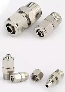 Nickel Außengewinde Imperial Klemmverschraubungen Full Range BSP Messing 1/8" Bohrung bis 1/2" - Bild 1 von 1
