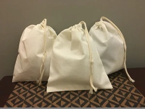 Bolsas de muselina de algodón de 10""x12"" (color natural) - Imagen 1 de 4