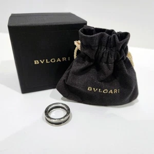 BVLGARI Save the Children Ceramic Sterling Silver Ring Size 53 US 6.5 w/ box - Picture 1 of 5