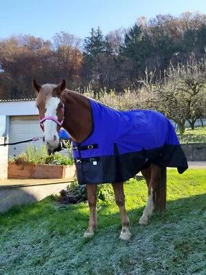 Regendecke 1200D HIGHNECK  Fleecefutter abschwitzfunktion Regen-abschwitzdecke - Bild 1 von 4