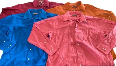 Geoffrey Beene Dress Shirts Lot Of 4 Long Sleeve Button Up Size 16.5 32/33 EUC — 第 1/4 张图片