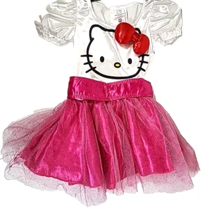 Hello Kitty Costume Size 2-4 For 1-2 Years Toddler Girls Sanrio Dress Cat Ears - Picture 1 of 5