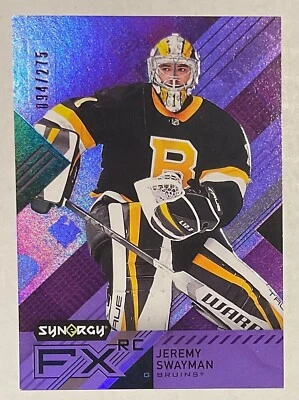 2021-22 JEREMY SWAYMAN UD SYNERGY FX RC ROOKIE CARD #FXR-JS BRUINS #/275 - Image 1 of 2