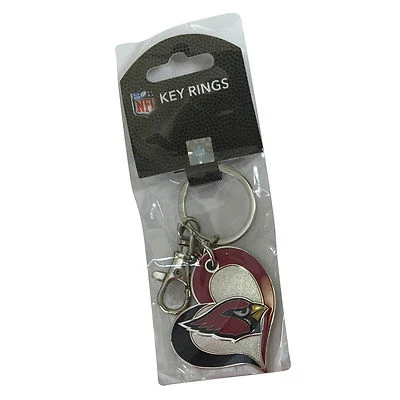 NUEVO CON ETIQUETAS NFL Arizona Cardinals Coche Camión Casa Remolino Corazón Metal Llavero Llavero Foto 1 de 3