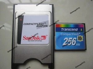 Transcend 256MB 80X Compact Flash +ATA PC card PCMCIA Adapter JANOME Machines - Picture 1 of 2