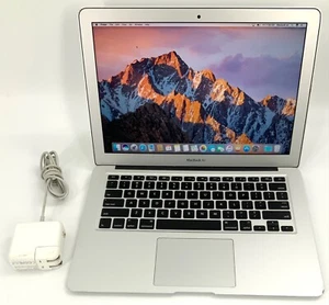Apple A1466 MacBook Air, 13.3”, i5 1.4GHz, 4GB RAM, 128GB SSD, 10.12.6 - Silver - Zdjęcie 1 z 14