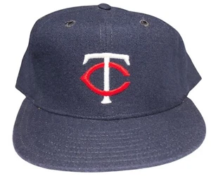 Vintage 80s Minnesota Twins New Era Major League Pro-Model Wool Hat 7 3/8 - Picture 1 of 9