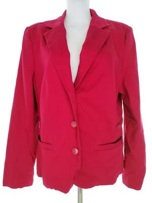 Jasper Conran  T. 18 (46) Fucsia Blazer con botones Algodón Manga larga Bolsillo - Imagen 1 de 4