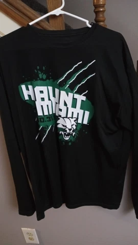 Ohio University Bobcats Haunt Miami Large Shirt Football  Polyester Men's Used Cover
