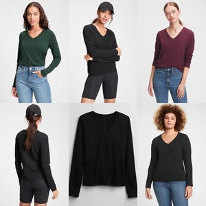 Neu mit Etikett GAP EveryWear ForeverSoft Langarm-T-Shirt T-Shirt Damen Small - Bild 1 von 3