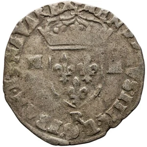 Moneta Francia 1593 R Douzain Enrico IV 1° tipo Avignone argento zecca (MO2666-) - Foto 1 di 2