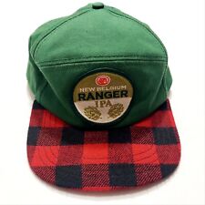 New Belgium Ranger IPA Hat Cap Snapback Buffalo Plaid Brim Craft Beer Green Mens