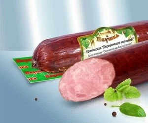 Wurs tGrob Cracovia affumicato Краковская Деревенская копченая Kolbasa Колбаса - Foto 1 di 1