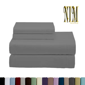 NEW Luxury Bedding 4pc SHEET SET Double Queen King Super King 40cm Deep Pocket - Picture 1 of 68