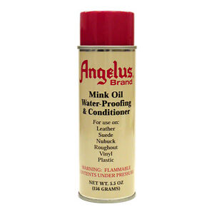 Angelus Mink Oil Waterproof Conditioner Suede Leather Aerosol Spray 5.5 oz.