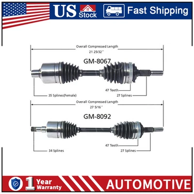 Соединение передней оси CV TrakMotive для Oldsmobile Delta 88 1988 1989 1990 1991 - Изображение 1 из 4
