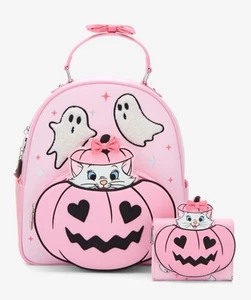 NEU Disney The Aristocats Marie Halloween rosa Kürbis Geister Rucksack & Geldbörse - Bild 1 von 9
