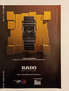 RADO vintage Watch Print Ad !! " Black Watch " - Picture 1 of 1