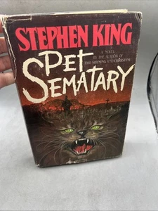 Stephen King "Pet Sematary" (1983) 1st Edition HCDJ Gutter Code Y43 - Picture 1 of 21