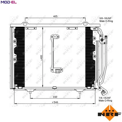 CONDENSER AIR CONDITIONING 35215 FOR MERCEDES-BENZ C-CLASS/Break/T-Model CLK - Image 1 of 4