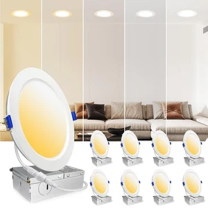 Confezione da 8 Illuminazione LED da Incasso 6 Pollici 16W MAX.2000LM con Scatola di Giunzione, Eqv 200... - Foto 1 di 7