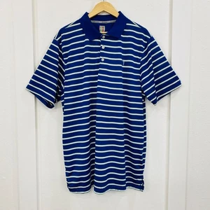 Faldo Claret & Green Herren Polo Gr. XL blau gestreift Golf Performance Stretch - Bild 1 von 7