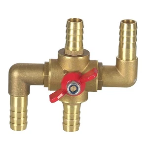 Corpo Automobile Tutto Ottone Massello Integrato 4 Vie Riscaldamento Acqua Controllo Manuale... - Foto 1 di 6