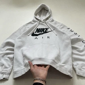 Sudadera con Capucha Nike Air Blanca Para Hombre Talla M Sudadera con Capucha Just Do It Logo Pullover - Imagen 1 de 7