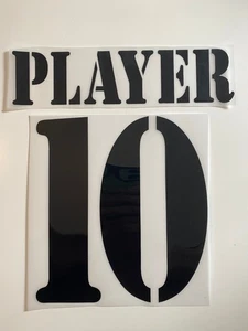Set Flock schwarz Nameset black Trikot jersey shirt 2000's - Bild 1 von 1