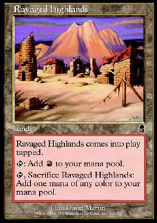 Ravaged Highlands - Light Play MTG Odyssey - Image 1 of 1