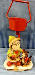 Yankee Candle Teelicht Kerzenhalter Eskimo Mädchen Hund FS - Bild 1 von 6