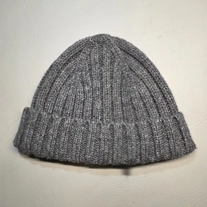J Crew unifarbene graue Wollstrickmütze Einheitsgröße Wintermütze - Bild 1 von 7