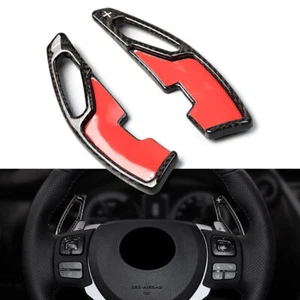 Steering Wheel Shift Paddle Pad Carbon Fiber 2PCS Black For LEXUS IS NX RX GS - Picture 1 of 8