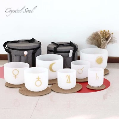 Crystal Soul Crystal Sound Bowl 6-12Inch 432Hz Frosted Material With Bag - Image 1 of 4