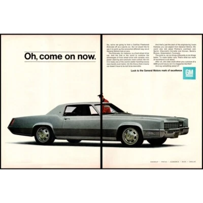 Cadillac Fleetwood Eldorado 1967 cupé anuncio impreso vintage arte de pared de auto clásico Foto 1 de 3