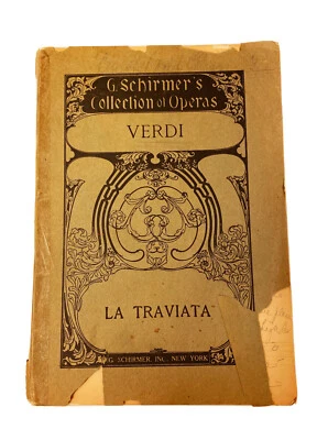 Verdi: La Traviata Opera Vocal/Piano Score Book~G. Schirmer Opera Score Edition - Image 1 of 4