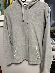 Polo Ralph Lauren Thermal Hoodie Men's Large Gray Cotton Waffle Knit Sleepwear - Picture 1 of 3
