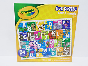 New Crayola 24pc Alphabet ABC Animals Box Puzzle Age 4+ Kids Children's