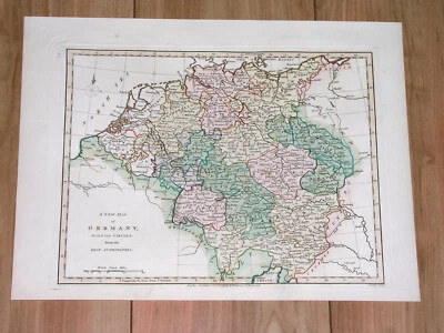 1794 WILKINSON A NEW MAP OF GERMANY SILESIA POLAND NETHERLANDS CENTRAL EUROPE - Image 1 of 4