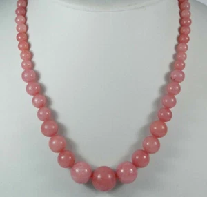 6-14mm Exquisite Pink Rhodochrosite Round Gemstone Beads Necklace Jewelry 18'' - Picture 1 of 6