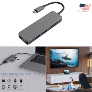 5 in 1 Type-C Hub SD/Micro SD Card Reader Adapter HDMI for MacBook USB 2.0 3.0 - Picture 1 of 5